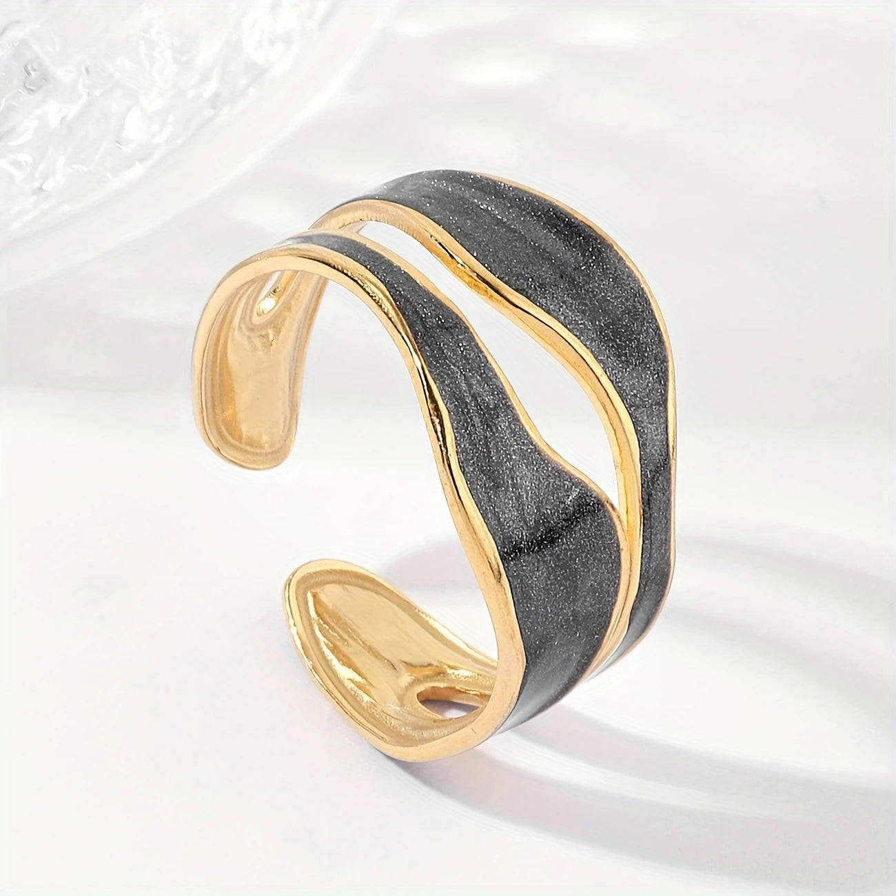 Anillo HIBISCO NEGRO