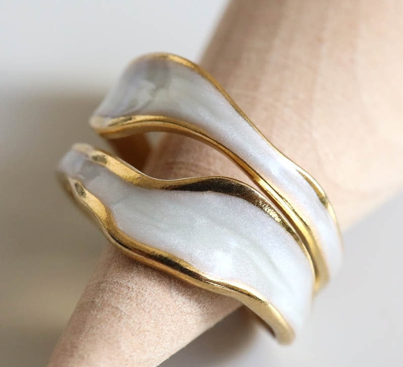 Anillo HIBISCO BLANCO