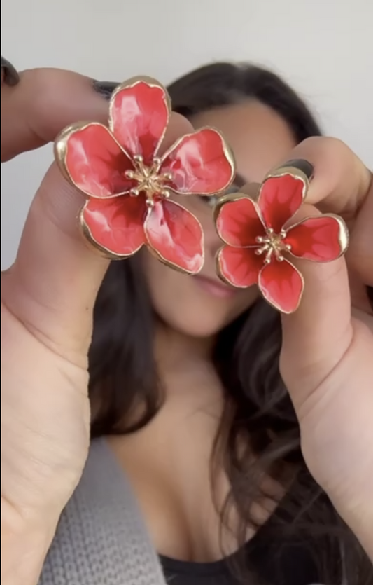 Caravanas VELUR ROJA